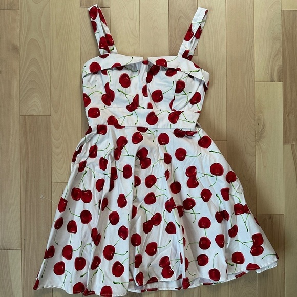 🍒 American-Made Pin-Up Cherry Mini Dress 🍒 - Picture 2 of 2